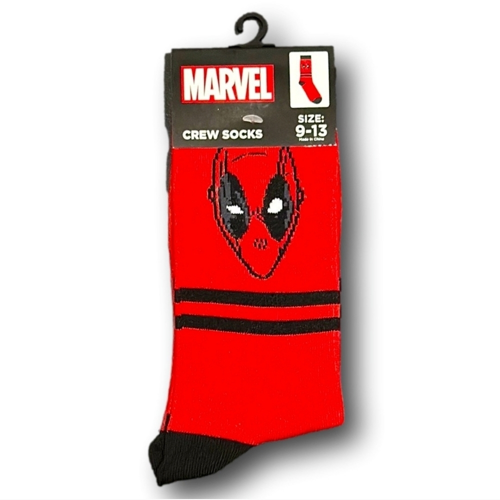 4/$25 Marvel Comics Novelty Crew Socks Deadpool Design New